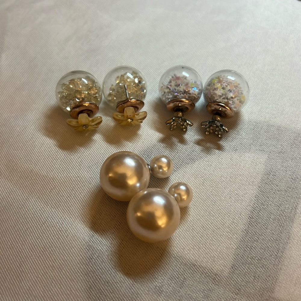 Globe earrings